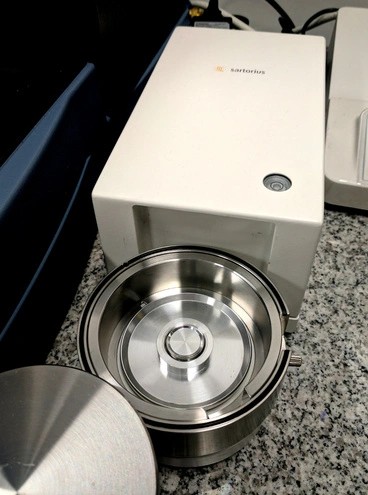 A micro balance on a lab bench