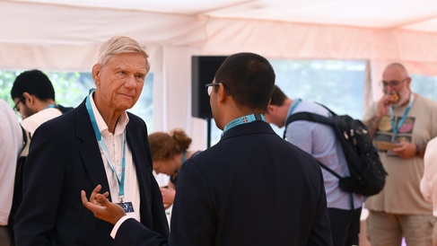 Dr Herman Hauser in conversation at the CGC and EE anniversary event
