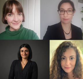 CGC alumni clockwise from top left: Ellen Smith, Anna Ott, Silvia Milana, Flavia Tomarchio