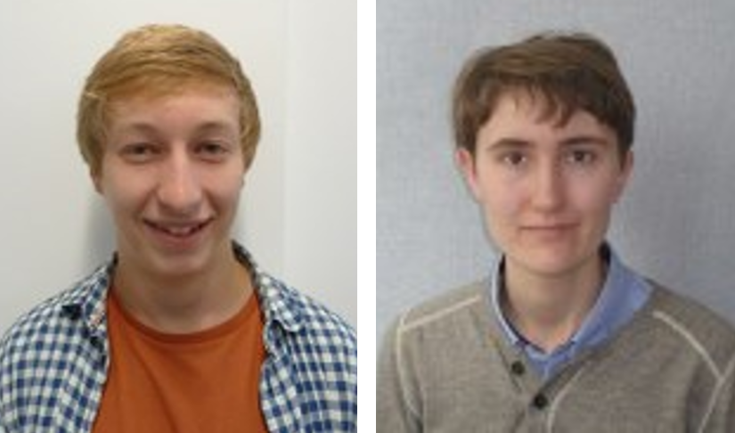 Dylan Maxwell (left) and Liam Bird. Cambridge Graphene Centre students win award for new battery design